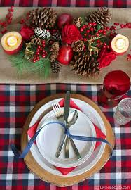 Huge sale on all party table decorations now. Plaid Christmas Table Decorations With Flowers And Fruit Living Locurto