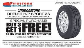 Buy 3 Get 1 Free Bridgestone Dueler H P Sport As Tire Coupon For July Bridgestone Bridgestone Tires Firestone