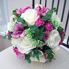 Light blue, blush, mauve bridal bouquet 11/ light blue bouquet / blush pink bouquet / blue pink cream wedding / spring summer wedding babysbreathbysarine 4.5 out of 5 stars (366) $ 10.74 free shipping add to favorites more colors luxury brooch bouquet, romantic light pink roses bridal bouquet, quineanera party, wedding, birthday, anniversary. Artificial Bouquets In Pink And Cream Rosie Silk Flowers