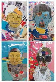 Collage Portraits Year 8 Collage Portrait School Art Projects Face Collage
