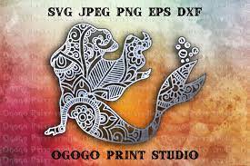 Download 3d Layered Mermaid Mandala Svg Zentangle Svg Sea Svg 1234025 Cut Files Design Bundles