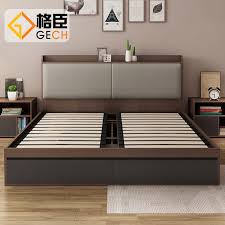The bed was easy to assemble and looks great!. Modern And Simple Air Pressure High Box Bed Nordic 1 5m Storage Bed Master Bedroom Large Bed Solid Wood Panel Double Bed
