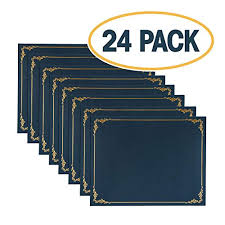 If you want to decorate colored paper, look for stickers with clear borders or no borders at all. 25 Gold Foil Seals 25 Heavy Linen Black With Gold Border Certificate Folders Ornate Empire Award Certificate Collection With Gold Seals Includes 25 Blank Inside Certificate Papers Office Products Go Award Certificate Supplies