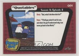 2011 Leaf Family Guy Seasons 3 5 Quotables Q01 Mr Griffin Goes To Washington