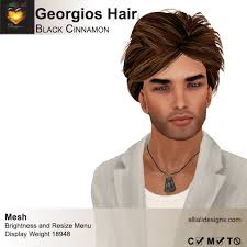 Hairstyles in the 80s : Second Life Marketplace A A Georgios Hair Black Cinnamon Functional Demo 80 S Mens Hairstyle