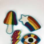 Felted Rainbow Patches