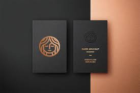 A beautiful business card mockup template with a vertical layout. Free Foil Embossed Business Card Mockup Psd Psfiles