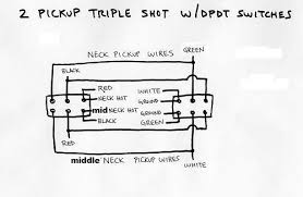 This can be helpful if you have two pickups that are out of visit the triple shot page at www.seymourduncan.com for color code information to use the triple shot with other brands. Triple Shot Style Wiring Two Neck Humbuckers With 2 Dpdt Switches This Correct Seymour Duncan User Group Forums