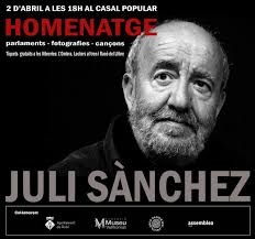 2 d'abril, a Rubí, acte d'homenatge a Juli Sànchez.