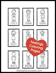 Feelings Coloring Pages Newsletter Freebie Feelings Coloring Pages Counseling Kids