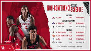 U of h basketball game time. Houston Releases 2020 21 Schedule University Of Houston Athletics