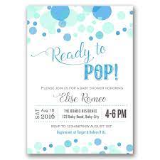 Of course, aside from actually planning the party, the host would also need to send invitations to the guests, too; Ready To Pop Baby Shower Invitation Blue Aqua Bubbles Callachic