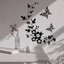 Find great deals on ebay for black butterfly wall decor. Wallpaper Black Butterfly Flower Wall Stickers Decal Home Decoration Removable Room Wall Decals Home Decoration On The Wall Wall Stickers Aliexpress