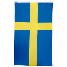 An asymmetrical horizontal cross, with the crossbar closer to the hoist than the fly. Kop Sverigeflagga 150 X 90 Cm Svensk Flagga Svenska Flaggan Fyndiq