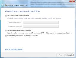 Use my smart card to unlock the drive. Protect Your Drives With Bitlocker Drive Encryption In Windows 7