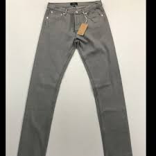 Apc Mens Grey Petit New Standard Jeans Sz 28 Nwt
