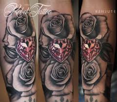 Beautiful Rose Tattoo Ideen Juwel Tattoo Tattoo Diamant Herz