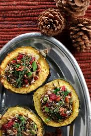 Wild Rice Lentil Stuffed Acorn Squash With Cranberries Pecans Recipe Acorn Squash Recipes Healthy Vegan Thanksgiving Recipes Acorn Squash Recipes