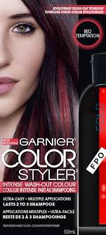 As delightful as it might feel, when you rinse with hot water you're swelling up your hair's cuticle even more, which allows color to seep out and your hair to fade. Amazon Com Garnier Hair Color Color Styler Intense Wash Out Color Red Temptation Beauty Garnier Hair Color Hair Color Temporary Hair Color