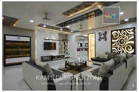 Finally, the landscaping of a tropical home will seem to mesh with both the interior and the outside with an abundance of plants, tropical trees, flowers, and greenery. Home Interior Design For Kiran Homify Ceiling Design Living Room Living Room Theaters Room Design