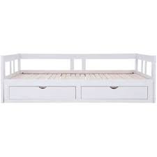 Lit Banquette Gigogne 2x90x190 Cm 2 Tiroirs Melody Coloris Blanc Vente De Lit Enfant Conforama