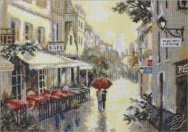 Cross Stitch Kits Rto Cross Stitch Kits Cities Landcapes After The Rain Cross Stitch Kits Cross Stitch Cross Stitch Landscape