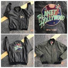 Alienthriftship Posted To Instagram Vintage 1990 Reversible Planet Hollywood Leather Bomber Jacket 100 Dm To Purchase Shipped Withi Jacken Bomberjacke