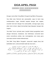 Apapun yang beliau lakukan selalu dilengkapi dengan kebaikan sikap dan pandangan yang positif. Doa Apel Pagi