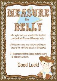 Instant Download Measure The Belly Baby Shower Game Baby Etsy Cowboy Baby Shower Cowboy Baby Shower Theme Baby Cowboy