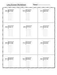 long division worksheets teaching resources