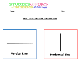 Line Flash Cards Vertical And Horizontal Flashcards Preschool Learning Printable Cards