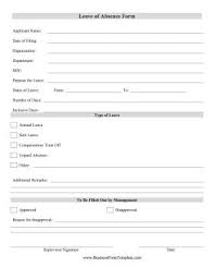 Leave Of Absence Form Template Data Form Leave Template Medical Leave Application