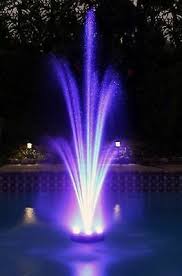 Color Changing Lights Or All White Lights Floating Fountain For Pool Or Pond With Up To 6 Ft Tall Fountai Backyard Wedding Pool Pond Fountains Pool Landscaping
