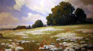 One of kind painting 48 x 30 x 1.5. Landscapes Fields Of Flowers Margaret Cosper Portrait And Fine Art Studiomargaret Cosper Portrait And Fine Art Studio