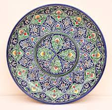 Join insider perks 10% off welcome offer Ceramic Serving Plate In Blue Green Alesouk Grand Bazaar