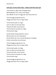 17 february 2018 / inung ants. Lirik Lagu Terima Kasih Cikgu