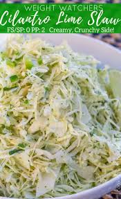 The classic combo is fish tacos with a simple red cabbage slaw. Creamy Cilantro Lime Slaw Cooking Made Healthy