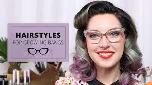 3 Easy Hairstyles For Growing Out Bangs Growing Out Bangs Growing Your Hair Out Vintage Hairstyles