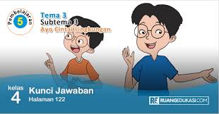Kunci Jawaban Tema 3 Kelas 4 Halaman 122 Buku Siswa Tematik Revisi Kunci Sekolah Dasar Halaman