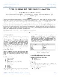 pdf water quality index with missing parameters editor