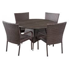 Patio Resin Wicker Dining Set 5pc Outdoor Round Table 4 Chairs Garden Furniture Bestsellinghome Wicker Dining Set Patio Dining Set Patio Dining Table