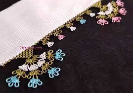 Buyuk Cicekli Igne Oyasi Modeli Ve Yapilisi Oya Ornekleri Yazma Oya