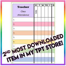 colorful class roster attendance sheet chart editable in 2021 weekly lesson plan template grade book income expense report excel