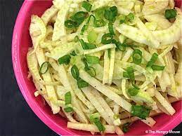 Add more water, 1/2 teaspoon at a time, to thin out as desired. Fennel Jicama Slaw The Hungry Mouse