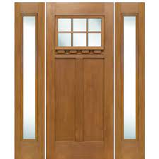 M31 mahogany door with sidelights. Escon Doors Ff626 Fl 1 2 36 X80 Fiberglass Craftsman Style 6 Lite Entry Door With Two Full Lite Sidelites In Douglas Fir Wood Grain