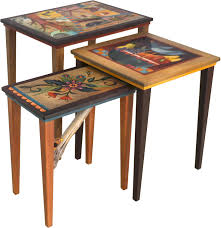 Nesting Table Set Mobilya Boyama Boyanmis Mobilya Eskitme Ahsap