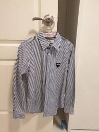 Cdg Comme Des Garcons Play Striped Shirt Supreme Women S Fashion Tops Sleeveless On Carousell