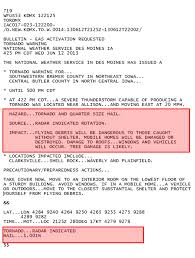 National advisories such as tropical storm and hurricane advisories are also available. Impact Based Warning Examples