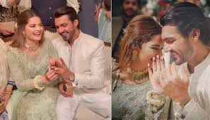 Previously, entertainment stars minal khan and ahsan mohsin ikram performed in a quiet ceremony with selected friends and fans.\ Minal Khan And Ahsan Mohsin Ikram S Engagement Pictures And Videos Go Viral News Xomeer