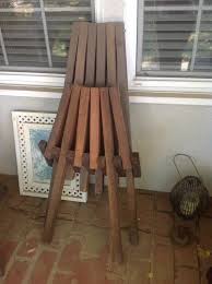 Vintage Mid Century Danish Modern Wood Slat Folding Deck Lounge Chair Modern Wood Wood Slats Mid Century Danish